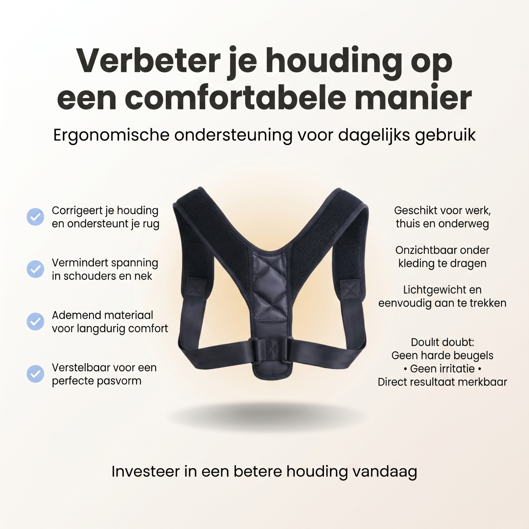 ActivePosture - Schouderbladen Correctie Brace - op maat
