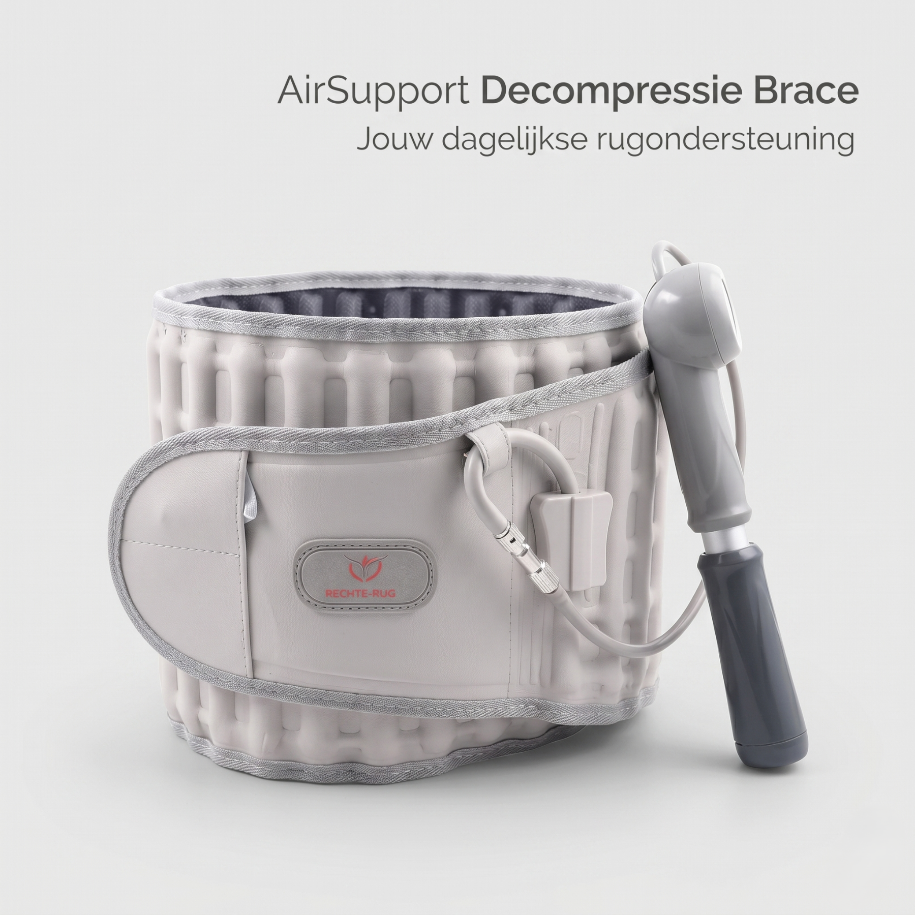 Decompressie brace bij hernia onderrug — verlicht druk op de tussenwervelschijven en biedt directe ondersteuning waar het pijn doet.