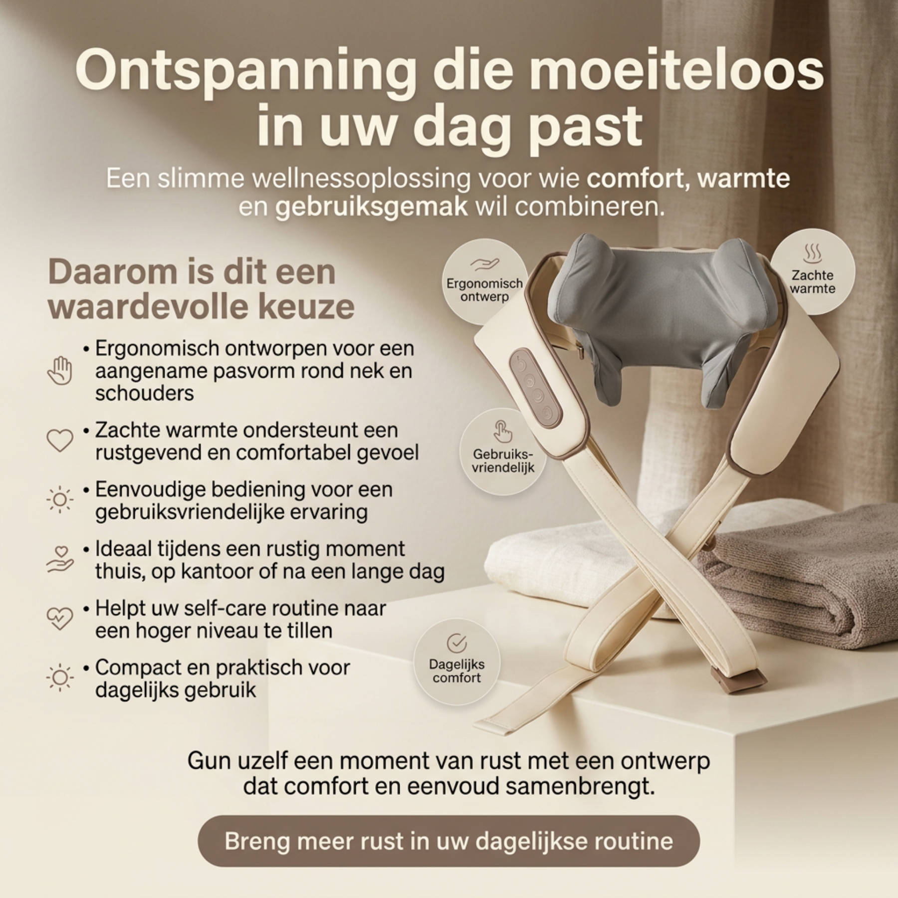 Simulatie Nek & Schouder Massage - met Verwarming