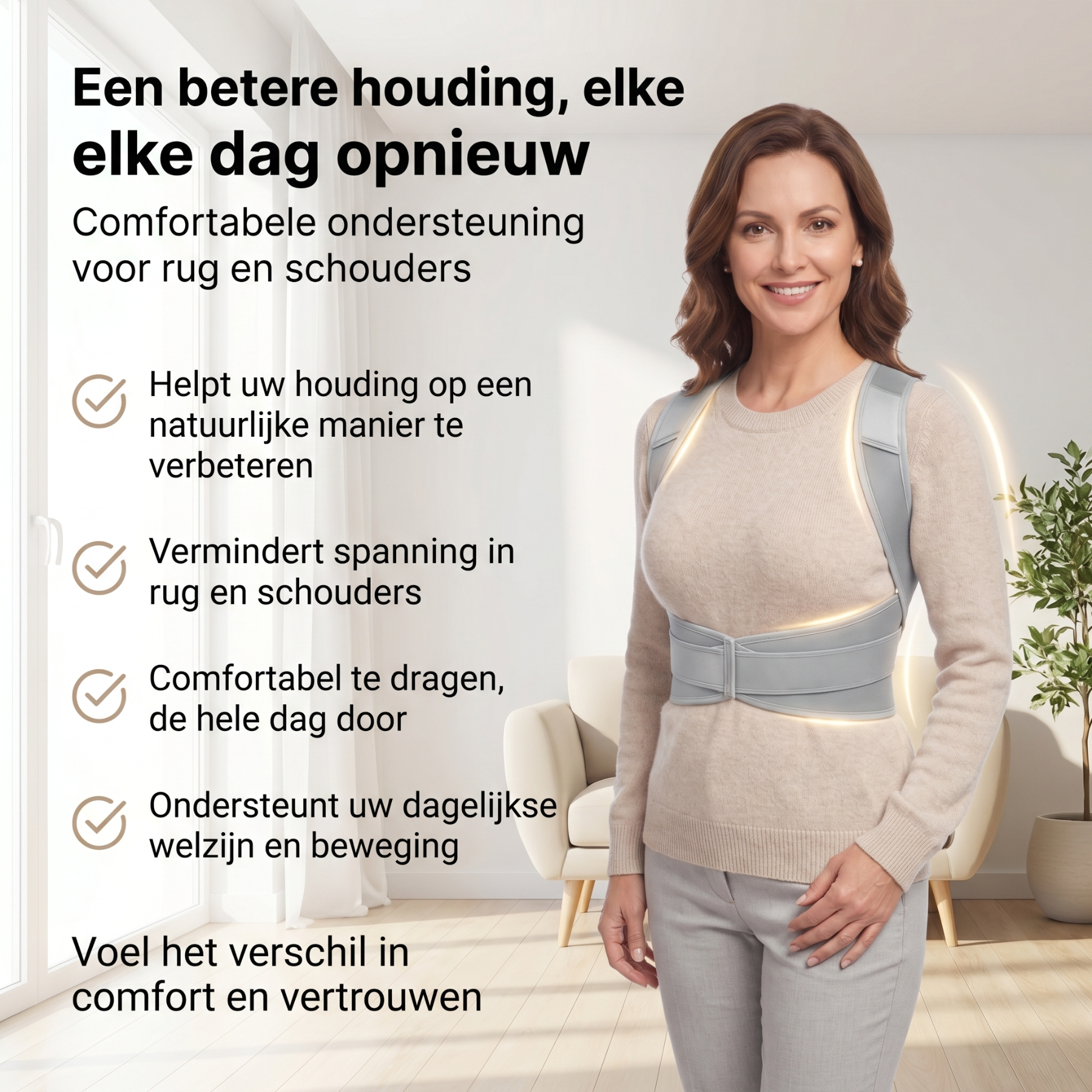 Houding corrector rug en schouders rechte rug dagelijks gebruik rechte-rug.nl