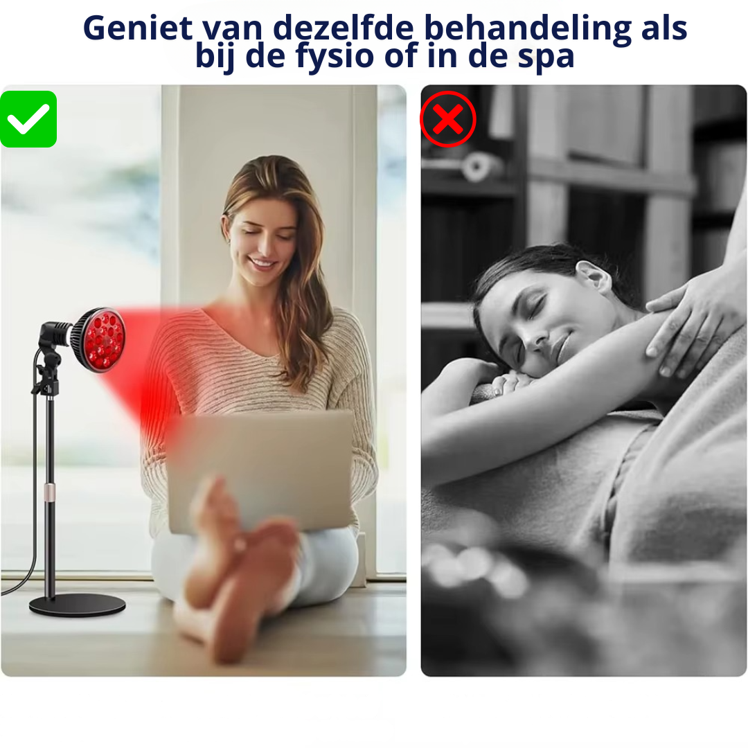 Infrarood Lamp - 850 & 660 NM Roodlicht Therapie - Met Standaard