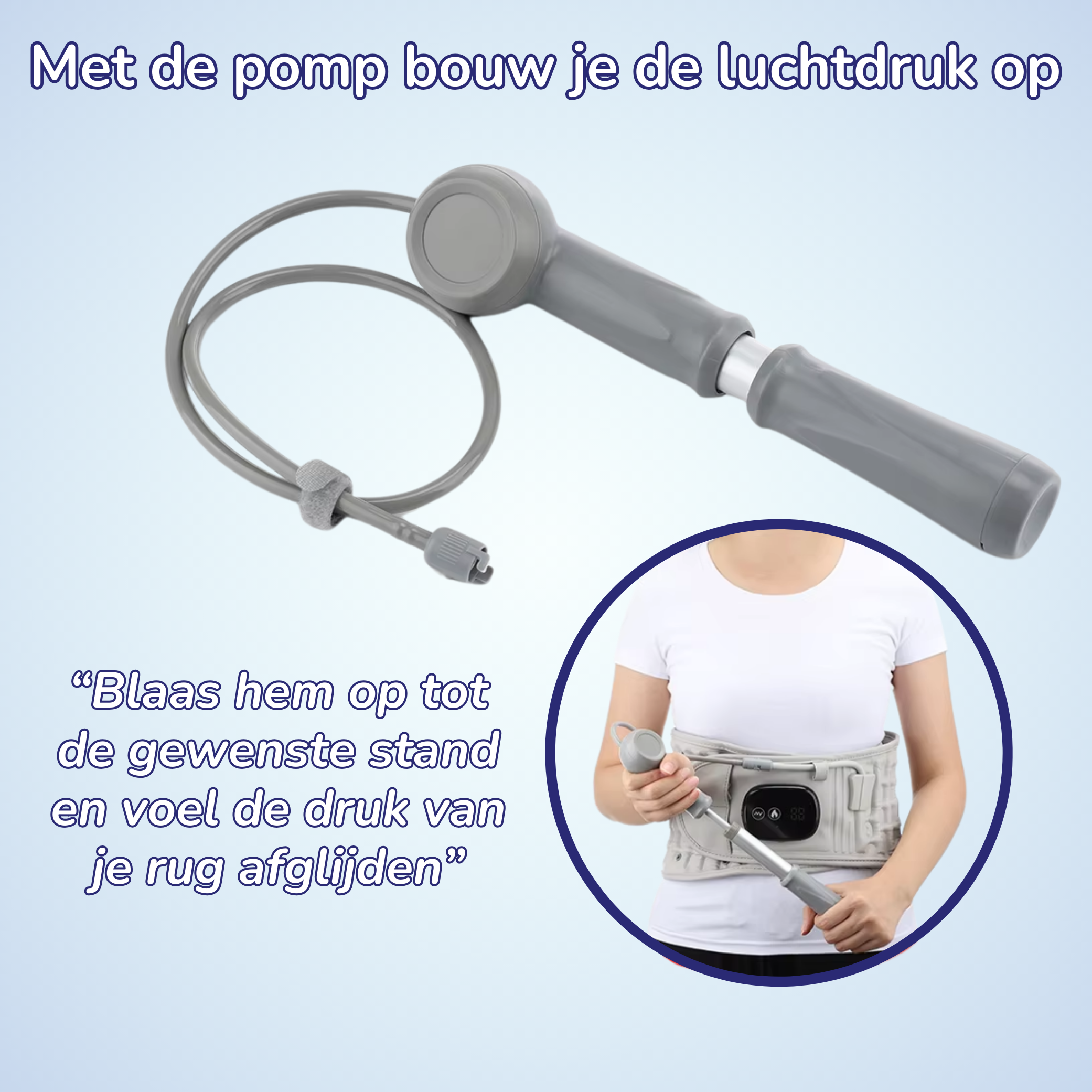 Upgrade:  Touch Screen Decompressie Brace met InfraRood Verwarming en Massage