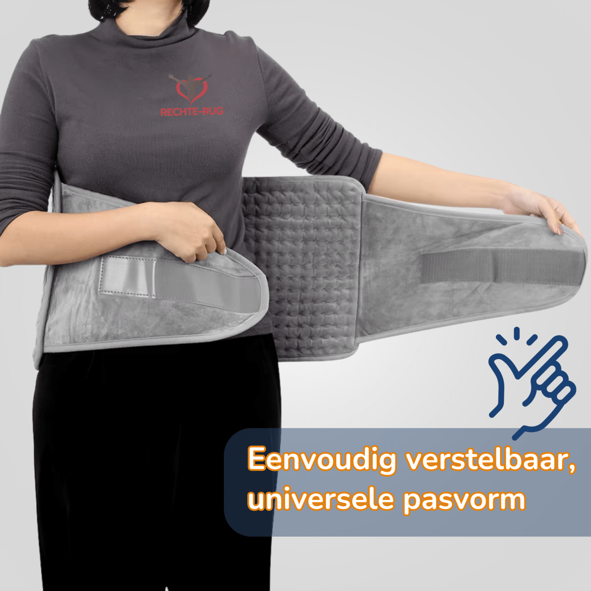 rechte rug brace rechte-rug.nl warmte brace voor rugpijn warmte brace betrouwbaar goede action