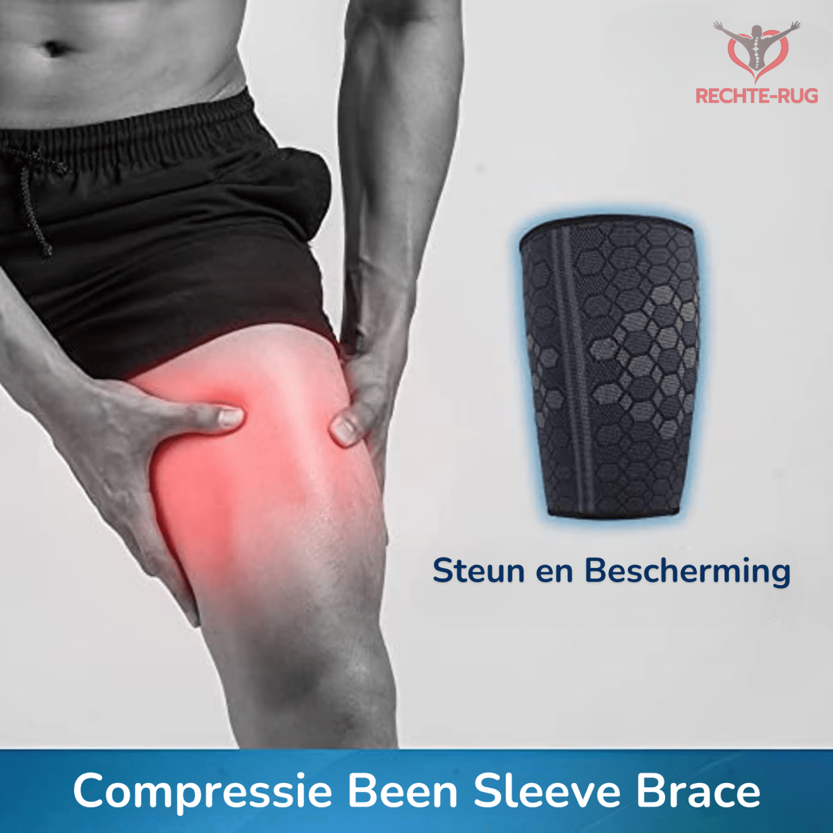 bovenbeen hamstring quatriceps brace sleeve band steun brace been bovenbeen band compressie sleeve been druk been spataderen spierpijn bovenbeen pijn rechte rug brace rechterug