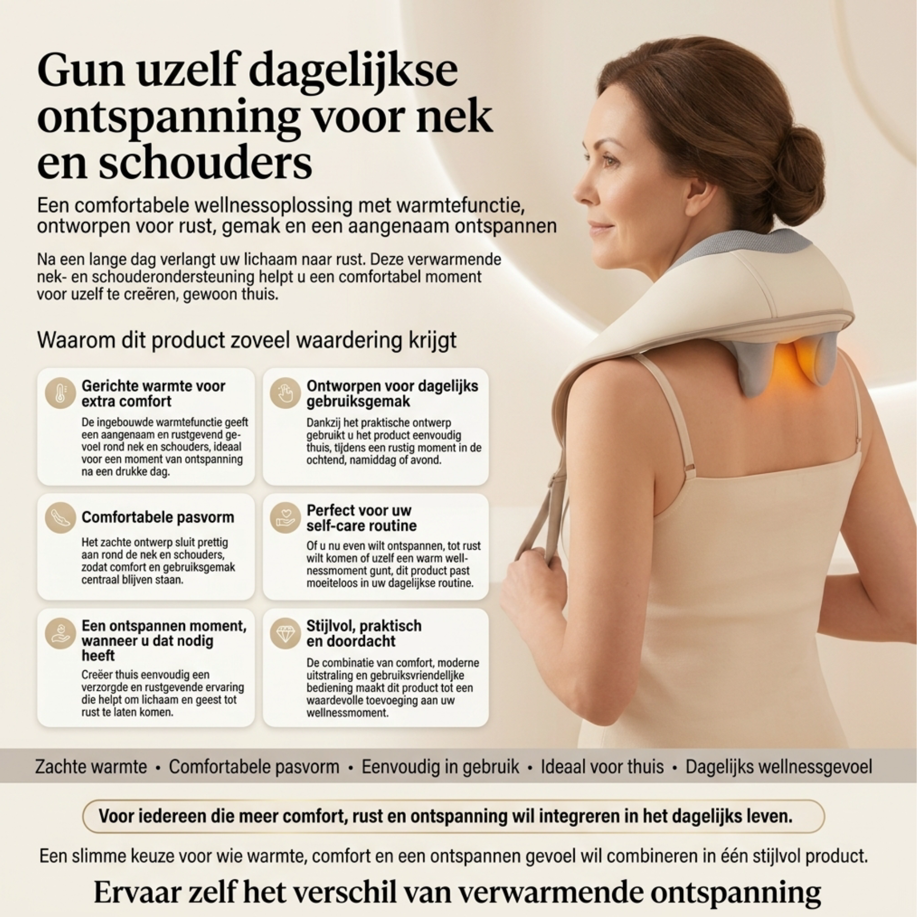 Simulatie Nek & Schouder Massage - met Verwarming