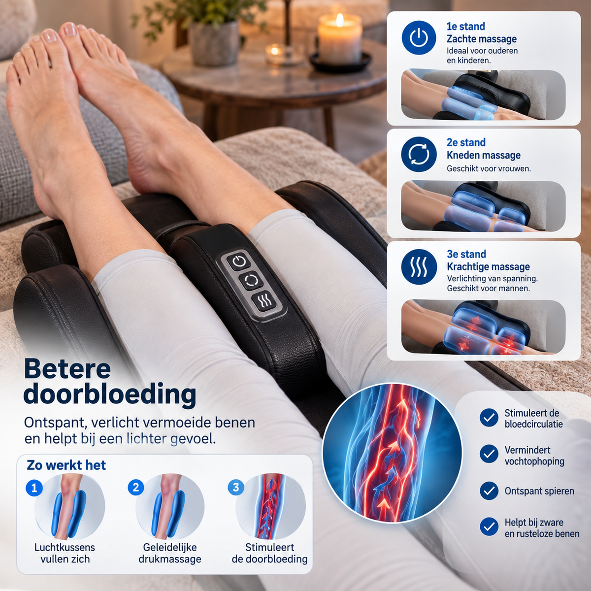 Simulatie Voet & Kuit Massage - Met Verwarming