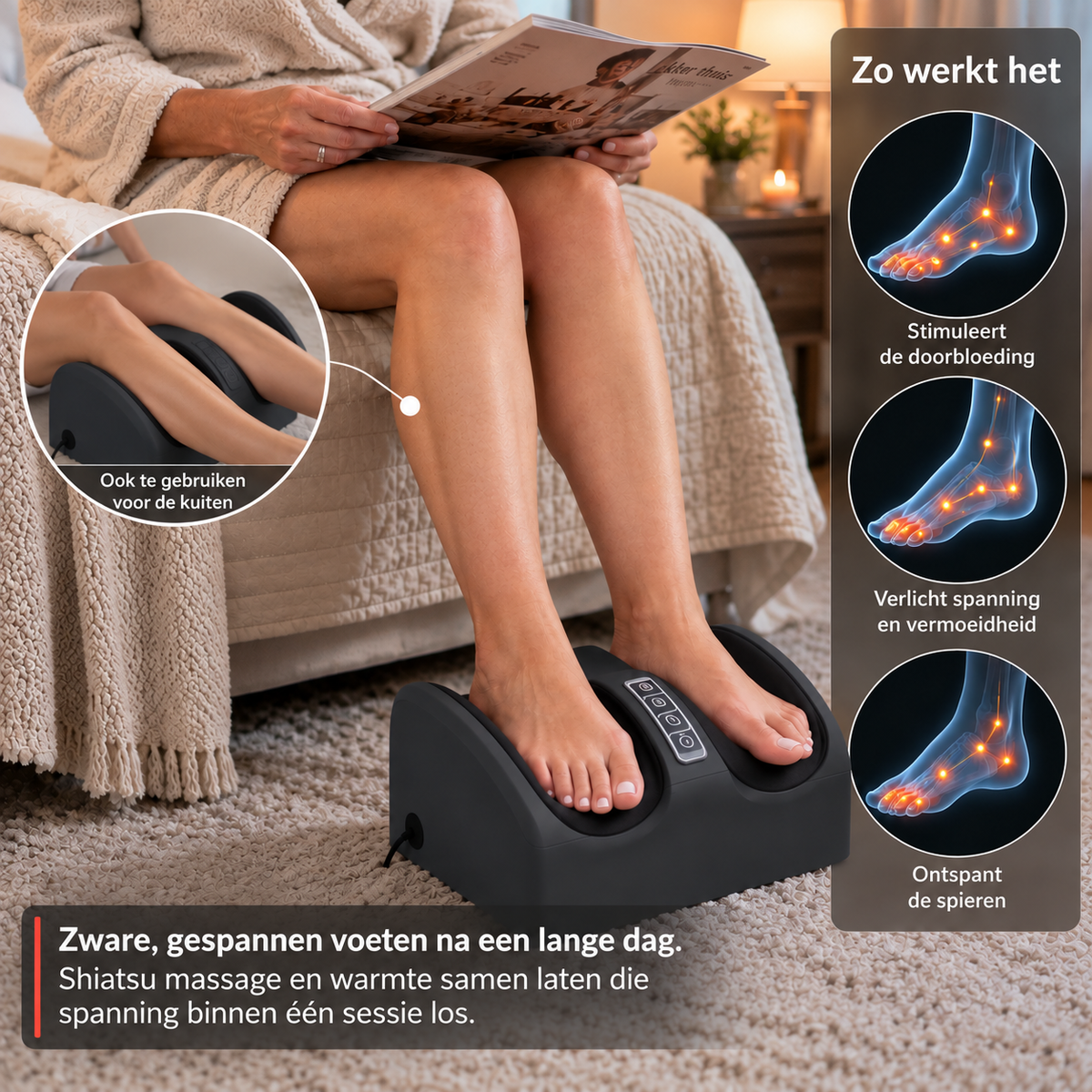 Simulatie Voet & Kuit Massage - Met Verwarming