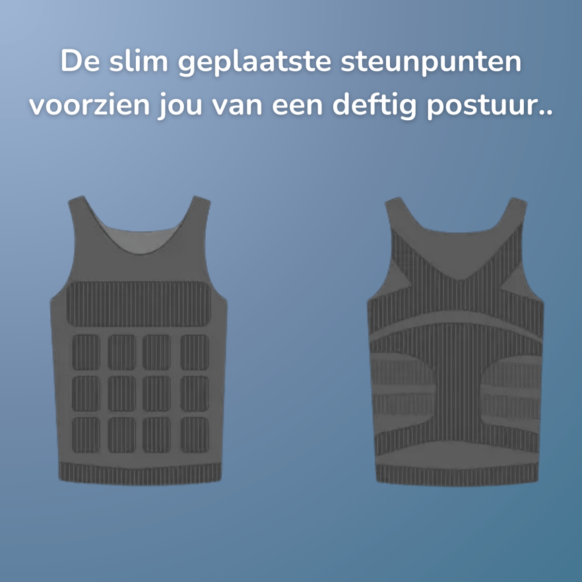 PerfectPostuur - Compressie Hemd - Slank en Recht Postuur - Heren