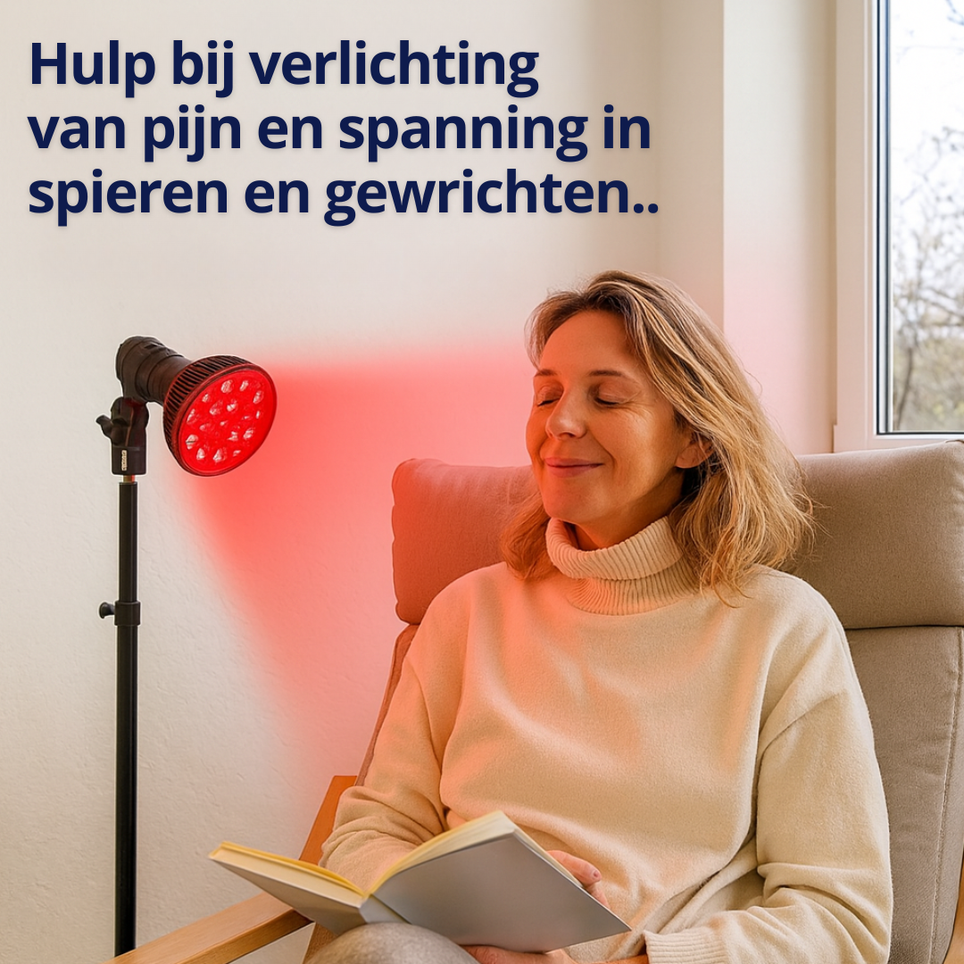 Infrarood Lamp - 850 & 660 NM Roodlicht Therapie - Met Standaard
