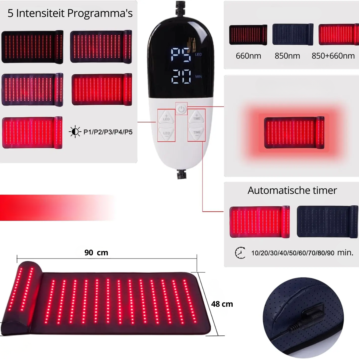 Diepe Infrarood Mat met Nek Steun