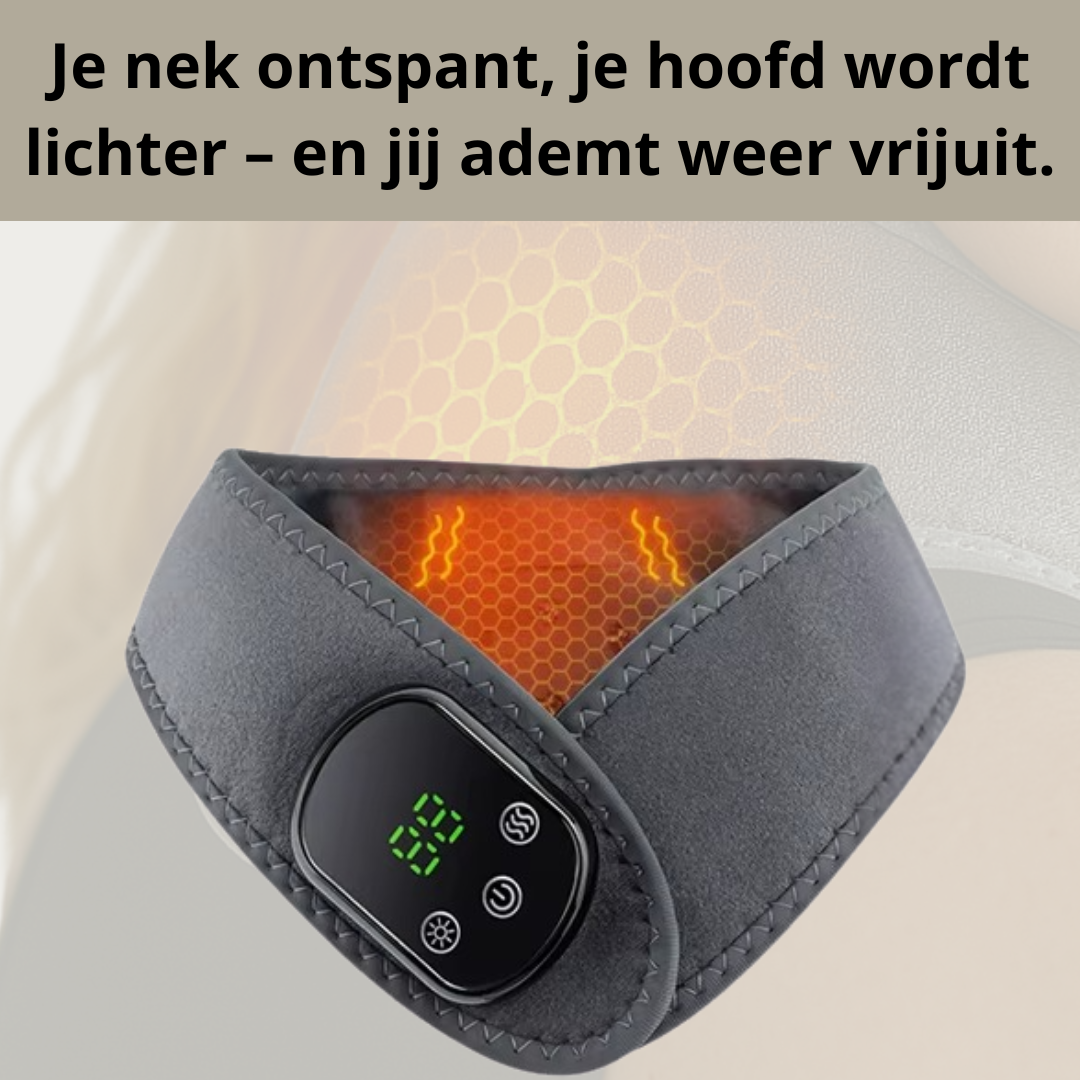 Nek brace rechte rug rechte-rug.nl warmte brace voor de nek stijve spieren in de nek ontspannen nek massage apparaat. 