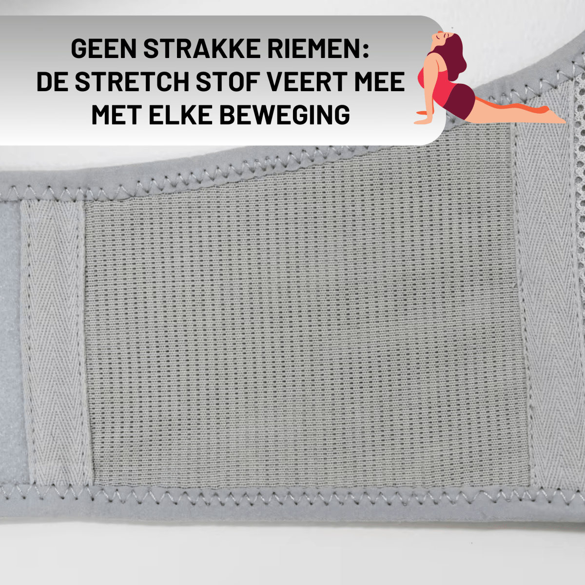 POSTUUR BRACE MET STRETCH STOF DIE MEEVEERT BIJ SCOLIOSE OF KYFOSE