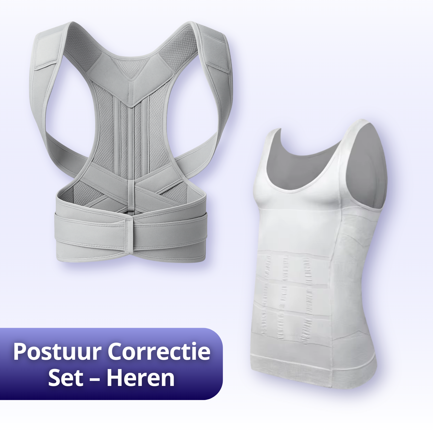 PerfectPostuur - Kompressionshemd - Schlank und Gerade Haltung - Herren