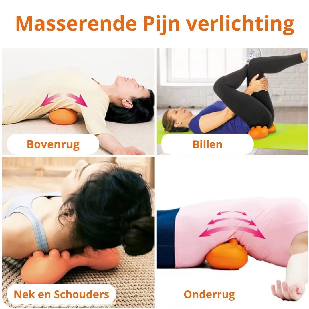 Rug acupunctuur van uit huis, vastzittende spieren losmaken rug bovenrug schouders nek billen hamstrings. massage apparaat voor de rug en schouders schouderbladen, ontspanning voor de rug, vastzittende spieren losmaken met pijnpuntfocus