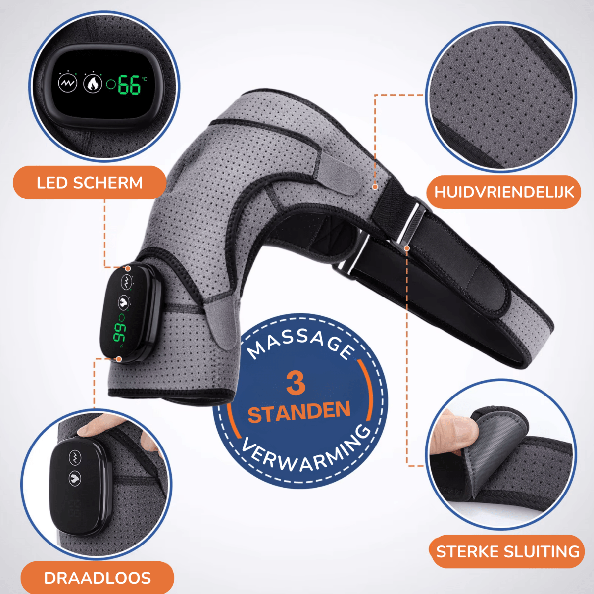 infrarood verwarming schouder brace