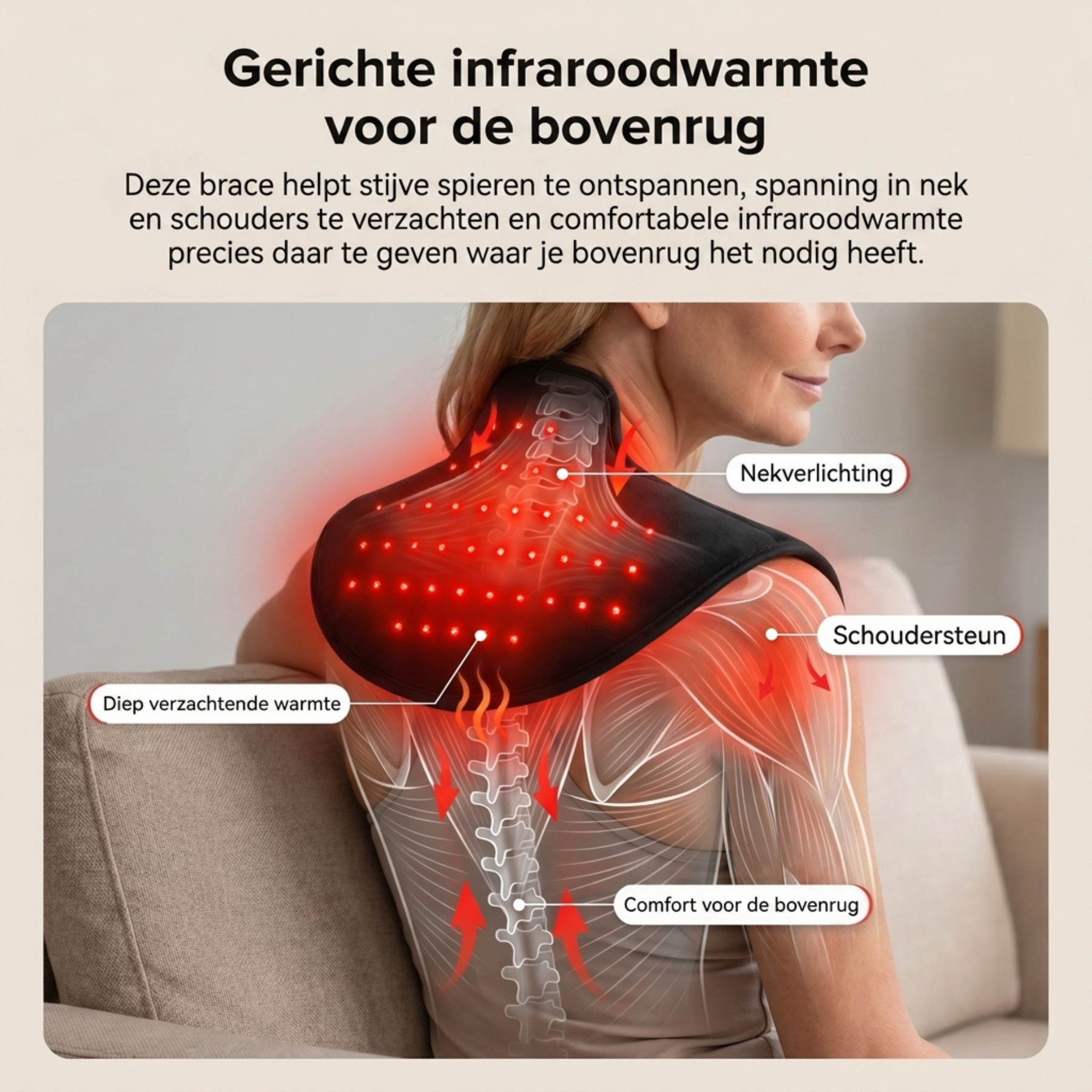 Infrarood Therapeutische Bovenrug Brace