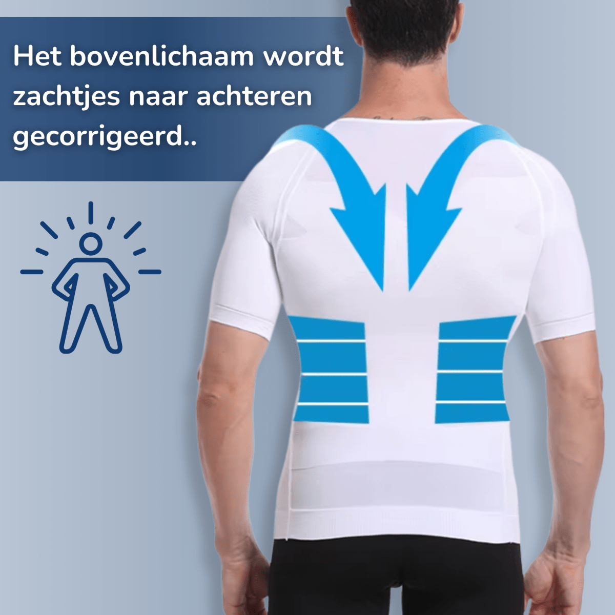 rechte-rug.nl brace postuur corrector postuur shirt voor een betere houding, goed postuur shapewear slanke buik shirt compressie t shirt kleding 