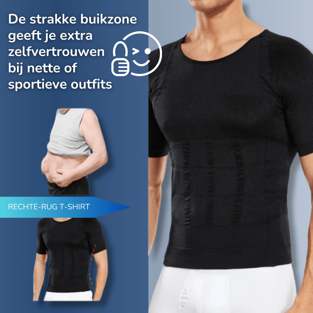 rechte-rug.nl brace postuur corrector postuur shirt voor een betere houding, goed postuur shapewear slanke buik shirt compressie t shirt kleding 