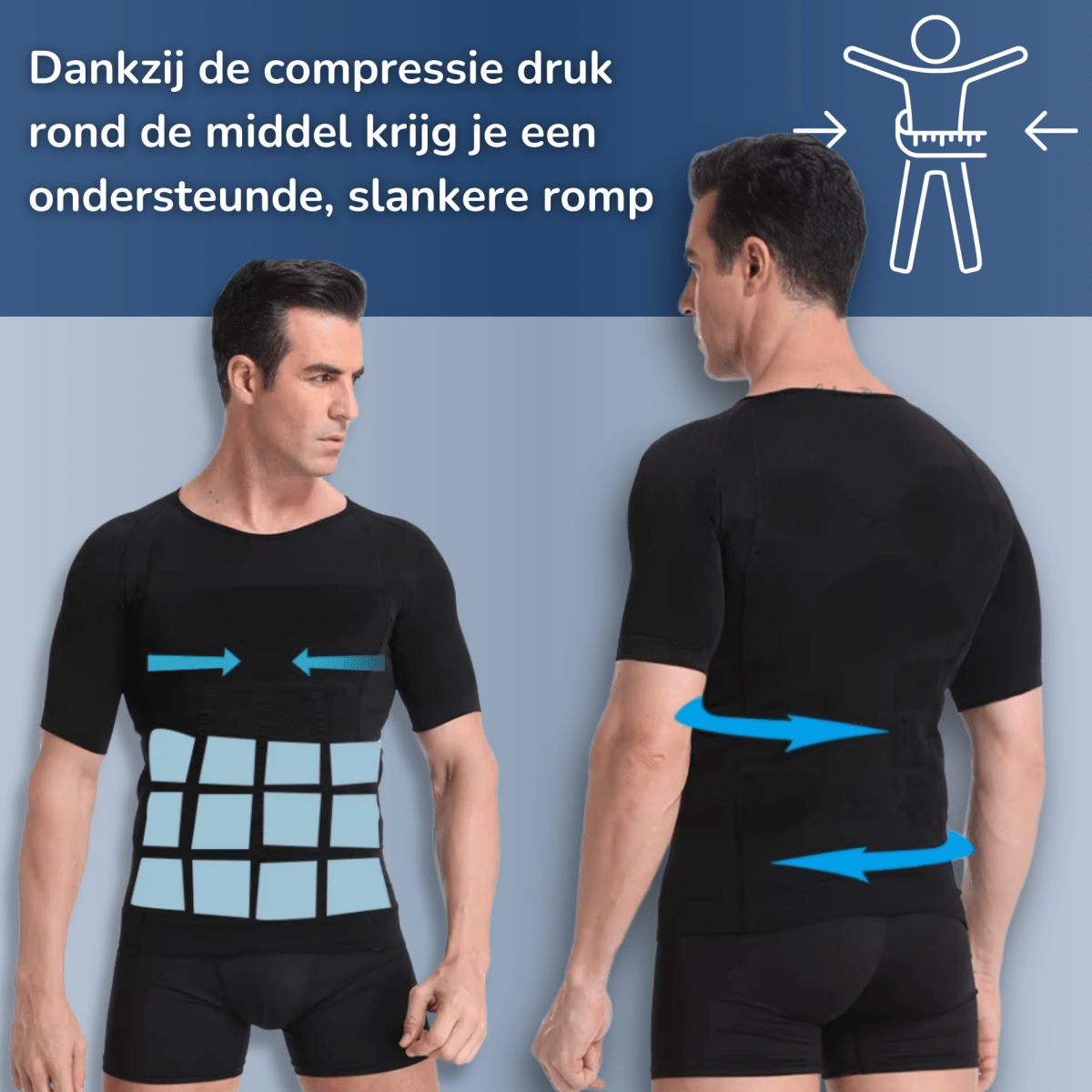 rechte-rug.nl brace postuur corrector postuur shirt voor een betere houding, goed postuur shapewear slanke buik shirt compressie t shirt kleding 