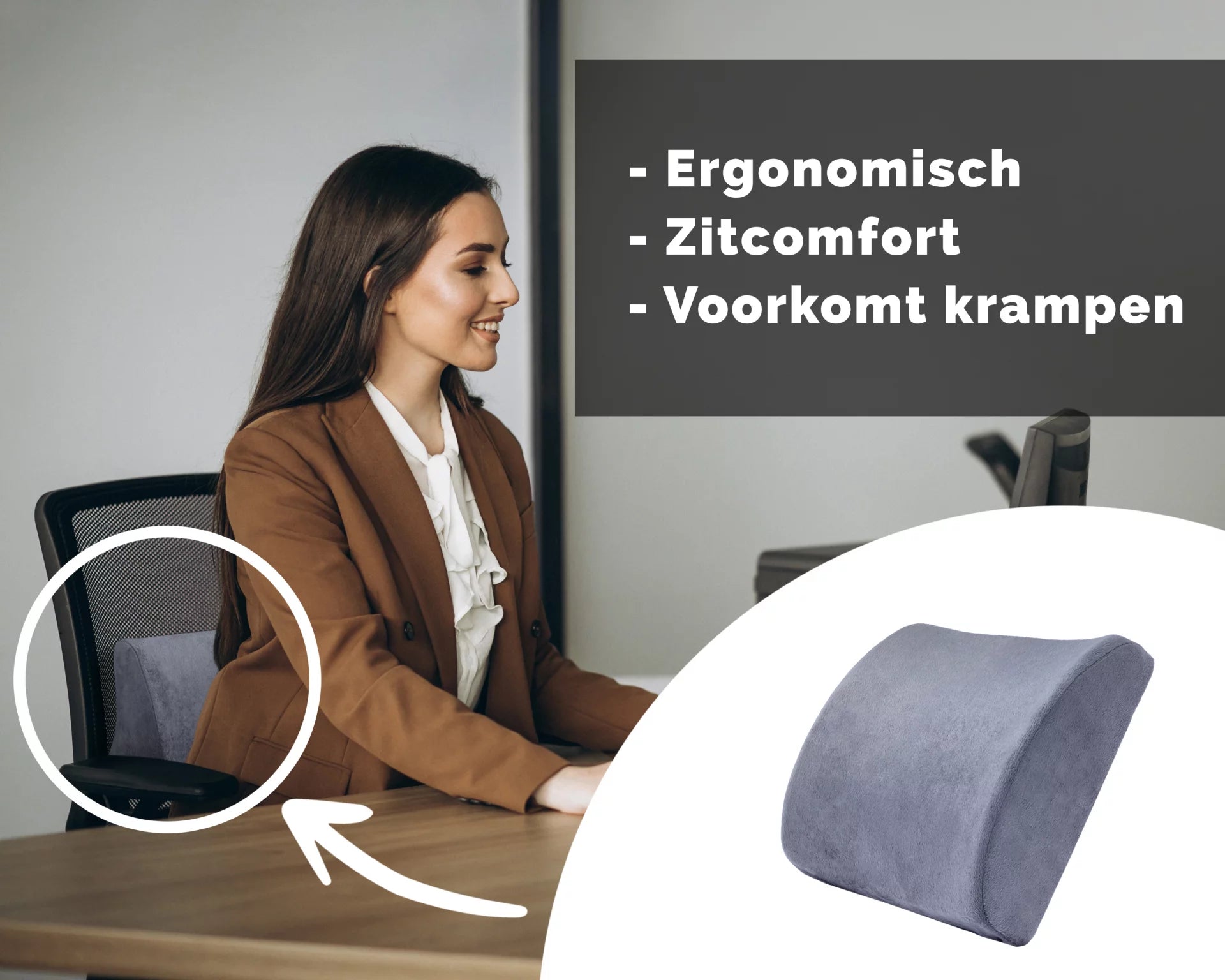 ergonomisch Kussen voor bureaustoel voor een rechte onderrug onderrugpijn kussen